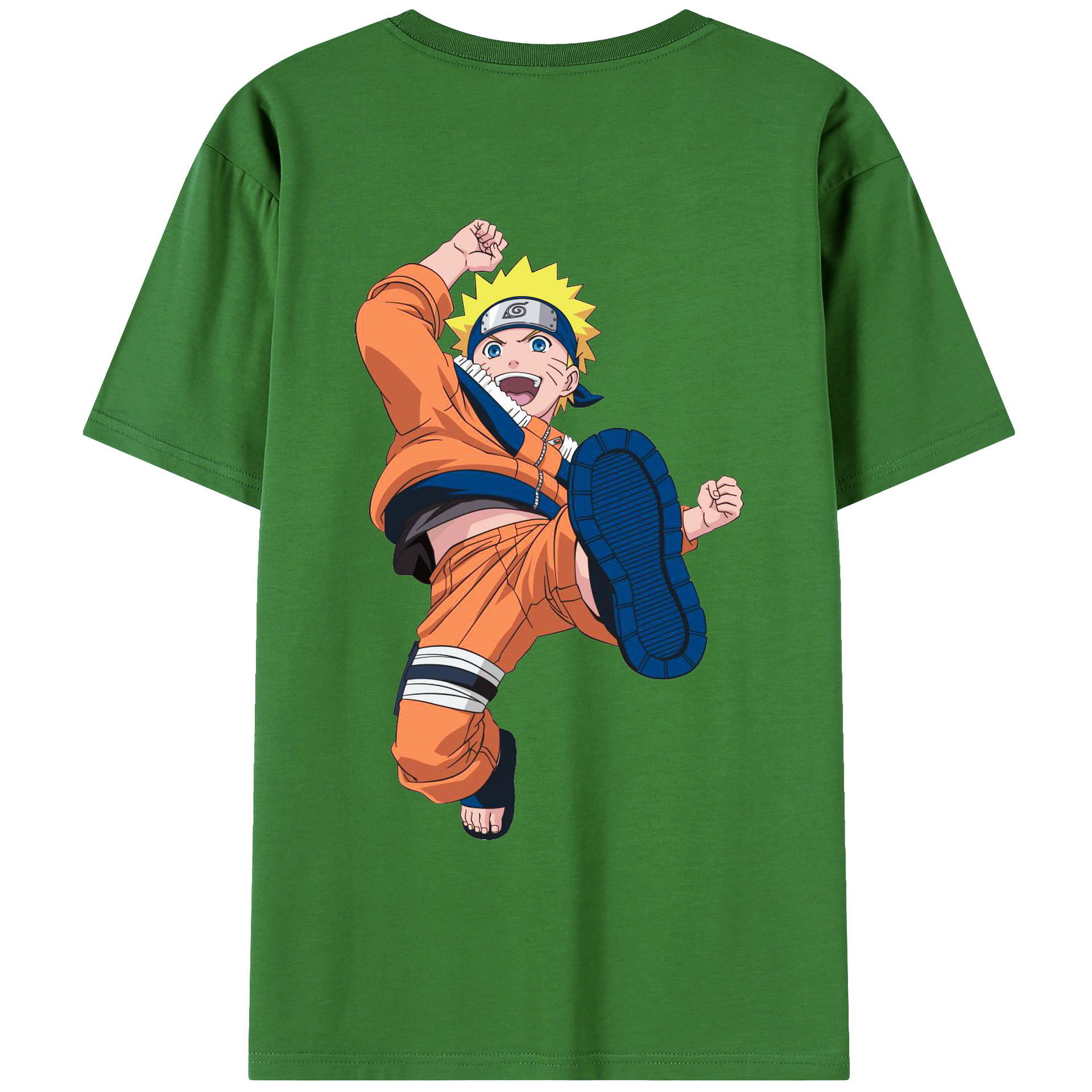 （画像用） NARUTO -ナルト- うずまき ナルト Uzumaki Naruto レディース半袖Tシャツ(バックプリント)